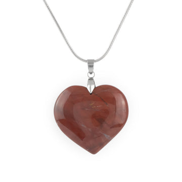 Red Jasper Heart Pendant